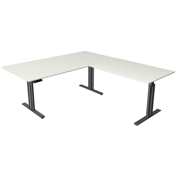 kerkmann Table de bureau assis-debout Move 3 elegant, gris