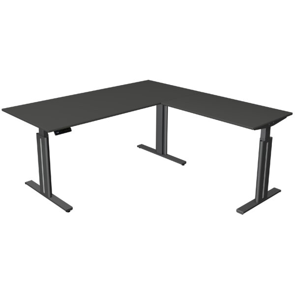 kerkmann Table de bureau assis-debout Move 3 elegant, gris