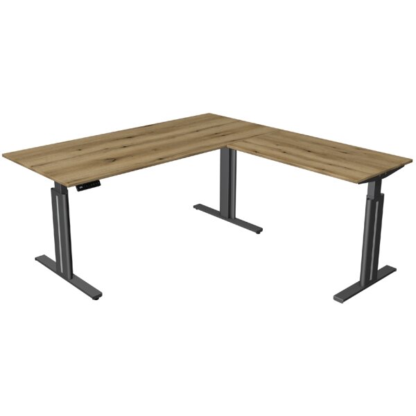 kerkmann Table de bureau assis-debout Move 3 elegant, gris