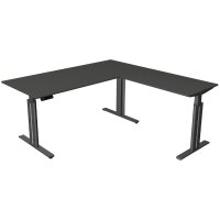 kerkmann Table de bureau assis-debout Move 3 elegant, gris