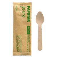 PAPSTAR Cuillère à café en bois...