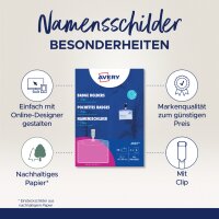 AVERY Porte-badge à pince, 90 x 60 mm