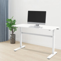 LogiLink Sitz-Steh-Schreibtisch, (B)1.400 mm, weiss