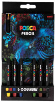 POSCA Crayons de couleur PENCIL KPE200, étui...