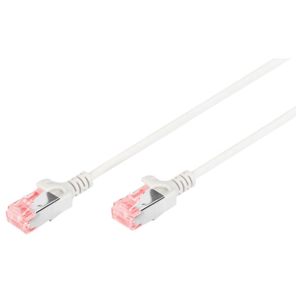 DIGITUS C&acirc;ble de brassage Slim, Cat.6, U/UTP, 3,0 m, gris
