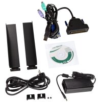 LogiLink 17" LCD KVM Konsole mit KVM Switch, 1 Port,...