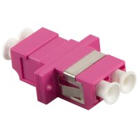 LogiLink LWL Kupplung, 2x LC-Duplex, Multimode, OM1 2, beige