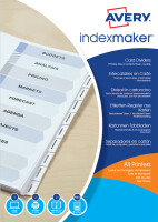 AVERY Kit dintercalaires IndexMaker Carte, pour reliure