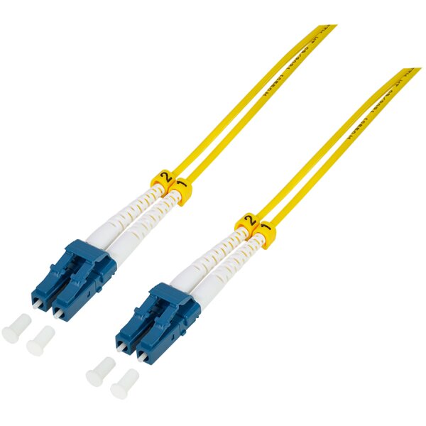 LogiLink C&acirc;ble patch fibre optique, 2x Duplex LC, OS2, 5,0 m