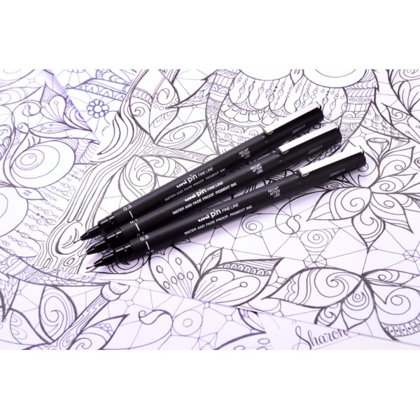 uni-ball Fineliner PIN PF "Calligraphy", 5er Set