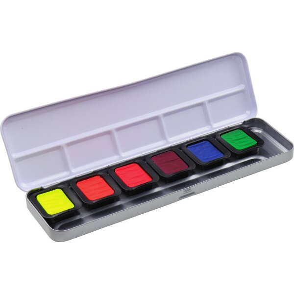 TALENS Malkasten Aquarell Finetec FN9000 Premium Neon 6 Farben