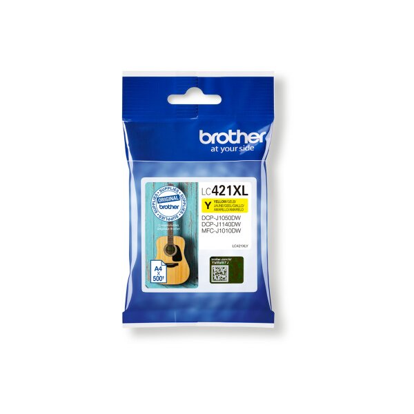 BROTHER Cartouche dencre HY yellow LC-421XLY DCP-J1050 500 pages