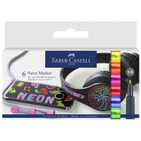 FABER-CASTELL Neon Marker, 6er Kartonetui
