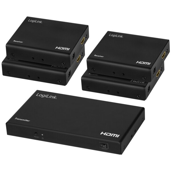 LogiLink 4K 60 Hz HDMI Extender Splitter Set over IP, 70 m