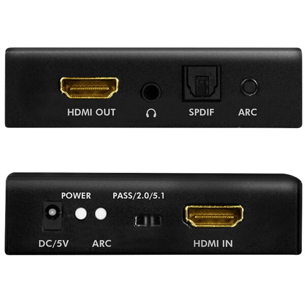 LogiLink Extracteur audio HDMI 4K/60Hz, noir