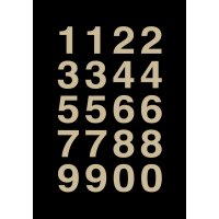 HERMA Zahlen-Sticker 0-9, Folie schwarz, Höhe: 20 x...