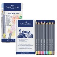 FABER-CASTELL Aquarellstifte GOLDFABER, 12er Metalletui