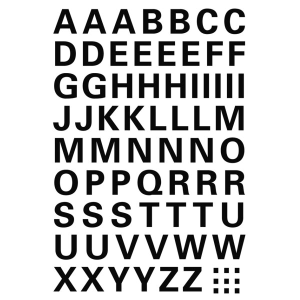 HERMA Buchstaben-Sticker A-Z, Folie schwarz, 15 mm hoch