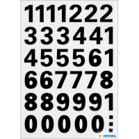 HERMA Zahlen-Sticker 0-9, Folie schwarz, Höhe: 15 mm