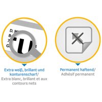 HERMA Étiquette universelle PREMIUM, 70 x 37 mm, blanc