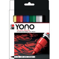 Marabu Acrylmarker "YONO", 1,5 - 3,0 mm, 6er Set