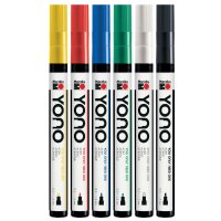 Marabu Acrylmarker "YONO", 0,5 - 1,5 mm, 6er Set