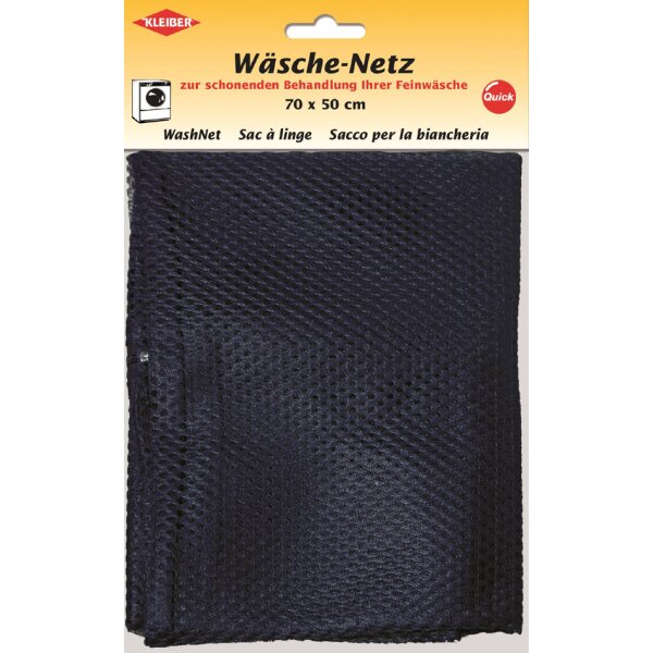 KLEIBER Filet à linge, fermeture à zip, 700 x 500 mm, bleu