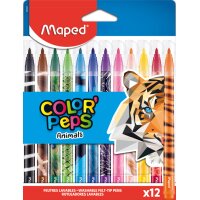 Maped Feutre COLORPEPS Animals, étui carton de 12