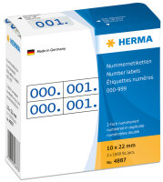 HERMA Etiquette numérique 0-999, 10 x 22 mm,...