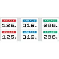 HERMA Anlagenummern, 15 x 22 mm, selbstklebend, rot