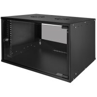 LogiLink 19" Wandverteiler ECO, 6 HE, montiert, schwarz