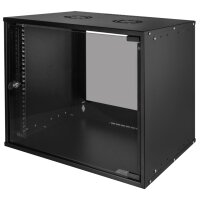 LogiLink 19" Wandverteiler ECO, 9 HE, montiert, schwarz