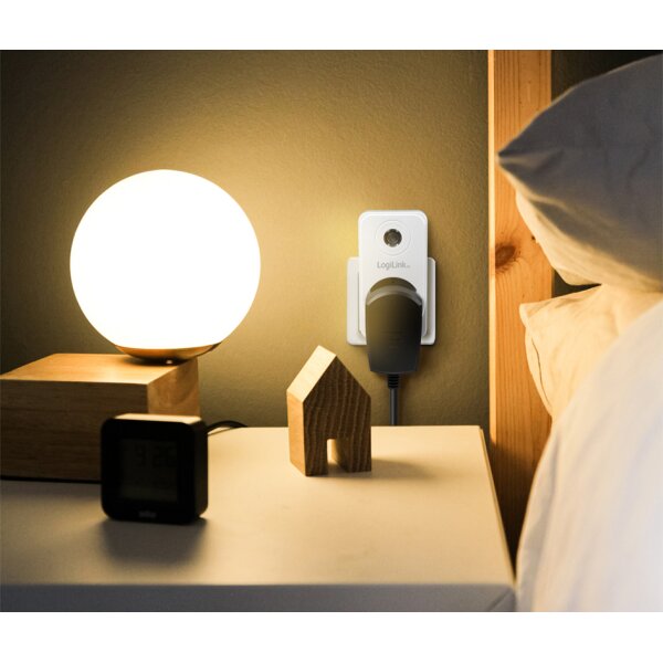 LogiLink Adapterstecker mit Dämmerungssensor, weiss