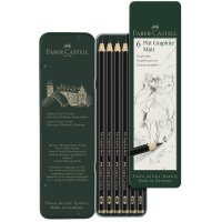 FABER-CASTELL Bleistift PITT GRAPHITE Matt, 6er Etui