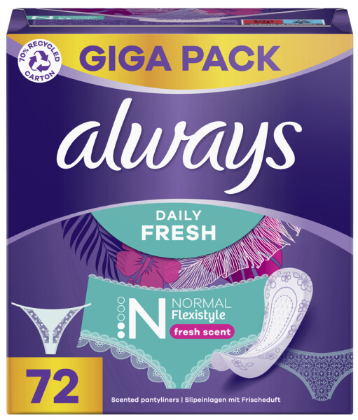 always Slipeinlage Daily Fresh Flexistyle Normal, Gigapack