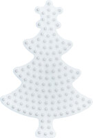 Hama Plaque pour perles arbre de Noël, blanc