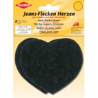 KLEIBER Patch thermocollant pour jeans Coeur, noir