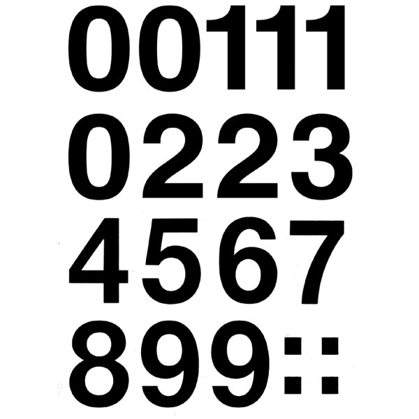 HERMA stickers chiffres 0-9, film noir, hauteur: 10 mm