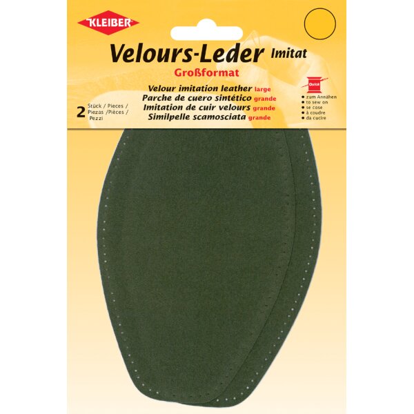 KLEIBER Velour-Leder-Imitat, 95 x 185 mm, sand