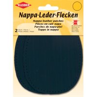 KLEIBER Patch en cuir nappa, 125 x 100 mm, bleu foncé