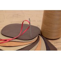 KLEIBER Patch en cuir nappa, 125 x 100 mm, bleu foncé