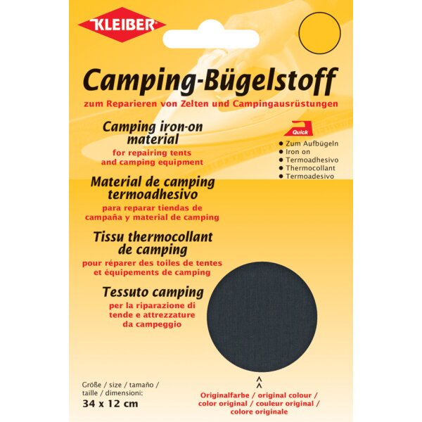 KLEIBER Tissu thermocollant de camping, anthracite