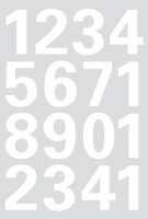 HERMA Zahlen-Sticker 0-9, Folie weiss, wetterfest