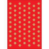 HERMA Autocollants de Noël DECOR étoiles, 10 mm, or