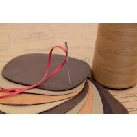 KLEIBER Patch en cuir nappa, 125 x 100 mm, gris foncé