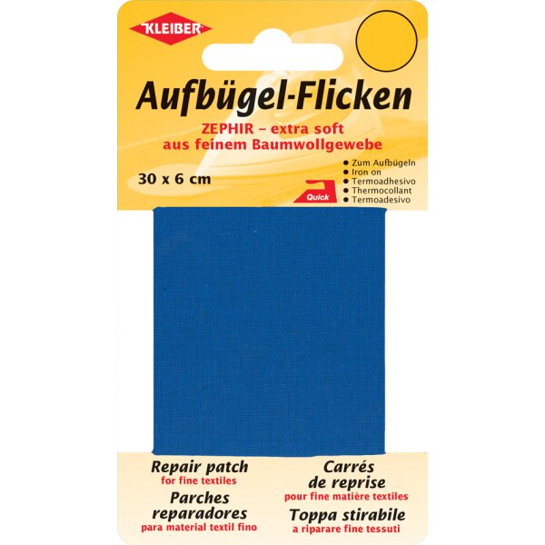 KLEIBER Patch thermocollant Zephir, 300 x 60 mm, gris foncé