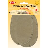 KLEIBER Patch à coudre en daim, 155 x 100 mm, gris foncé