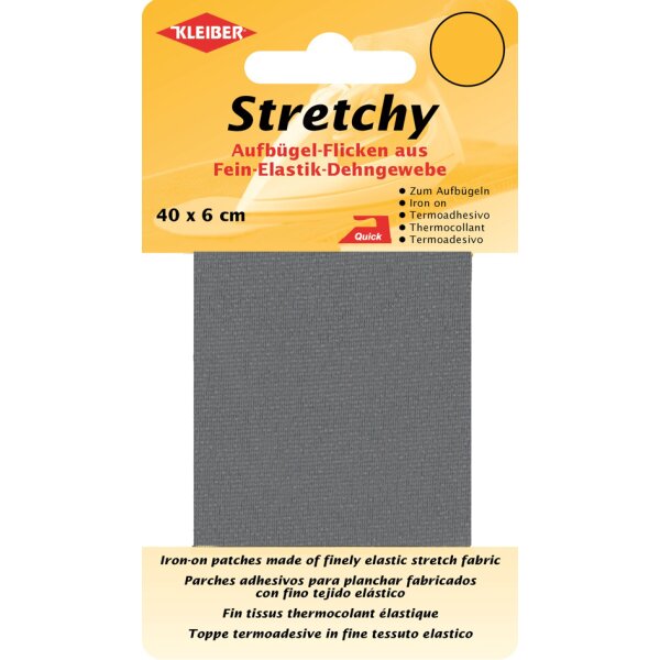 KLEIBER Stretchy-B&uuml;gel-Flicken, 400 x 60 mm, grau