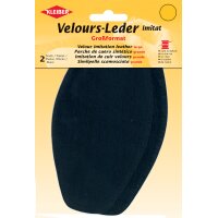 KLEIBER Patch imitation cuir velours, 185x95 mm, bleu...