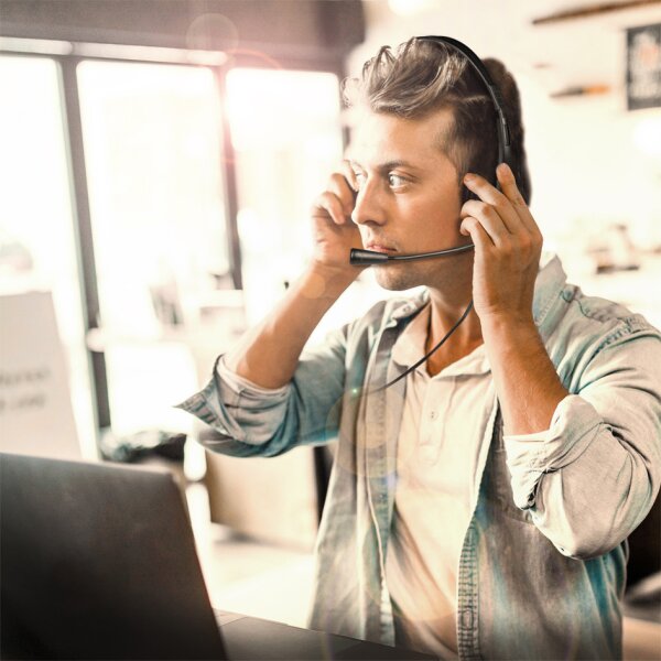 LogiLink Stereo Headset, mit Bügelmikrofon, schwarz